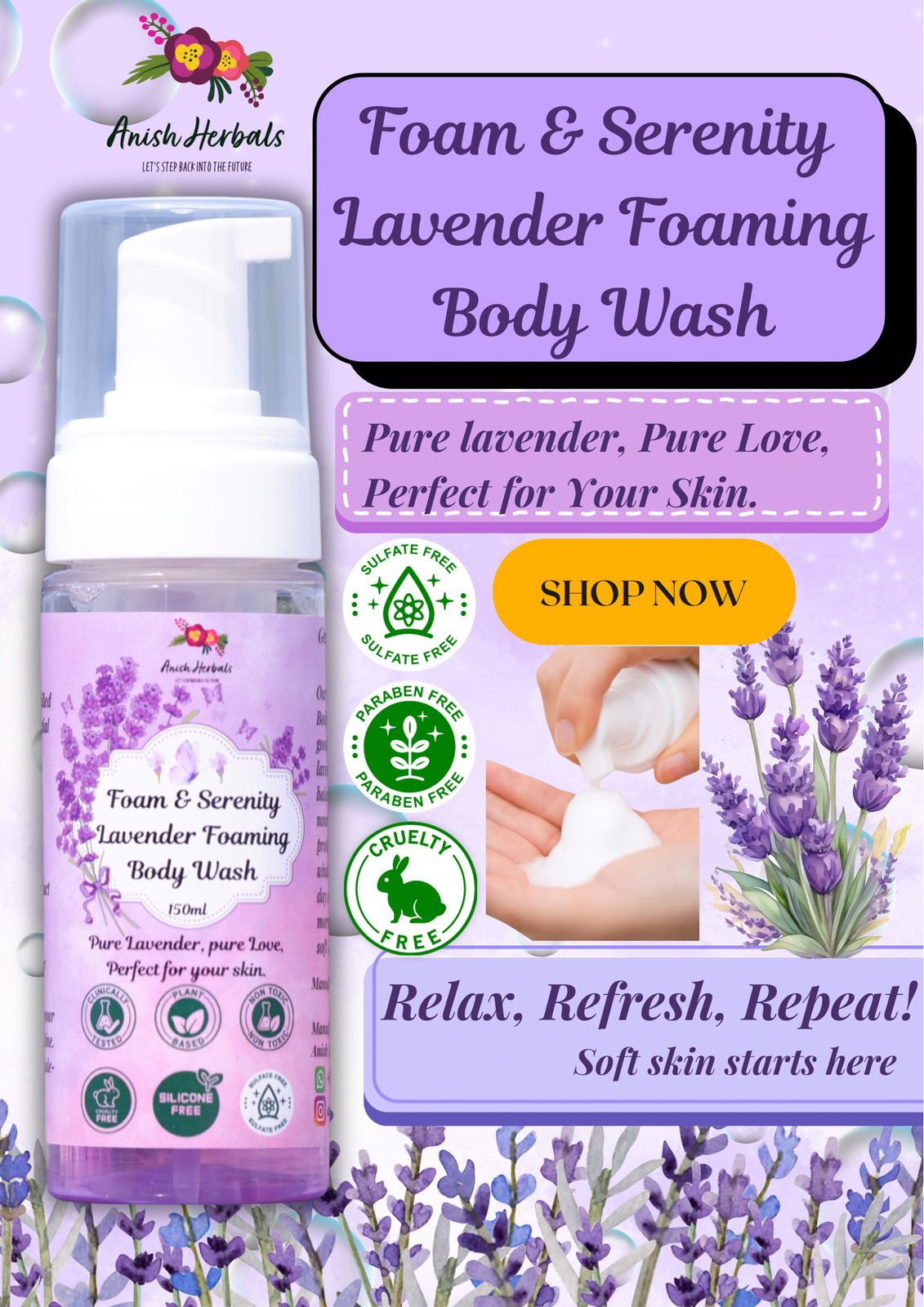 Foam & Serenity Lavender Body Wash